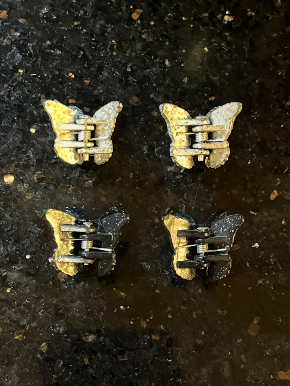 Mini Sparkly Butterfly Hair Claw Clips